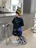 Ropa para Niños Verano Nuevo Estilo 2026 Estampado Personalizado Manga Corta Moderno Marca de Agua de Alta Definición Camiseta Corta Versátil