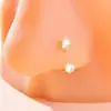 Joyería de Plata con Circonita Cruzada Europea y Americana para Nariz, Accesorios Populares de Lujo Ligero para Nariz en Amazon, Acero Inoxidable Venta al por Mayor de Comercio Exterior para Mujeres