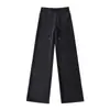 Calça Esportiva de Yoga Skinny Engrossada para Mulheres Outono/Inverno 2025 Cintura Alta Cintura Larga Perna Larga Reta Calça Casual