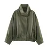 Chaqueta de terciopelo con cuello alto, elegante y a la moda, estilo europeo y americano transfronterizo, nueva para 2026, venta al por mayor para mujer 6318230