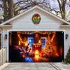 24 nuevos carteles de tela para puerta de garaje navideña transfronteriza con Papá Noel para decoración de fiestas al aire libre, tela colgante