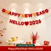 Decoraciones de Año Nuevo 2026, Adornos Colgantes, Decoraciones para la Escena del Festival de Primavera, Decoraciones Colgantes para el Año del Caballo, Banderines con Atmósfera de Año Nuevo