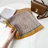 Bufanda de Algodón Lino Seda Espiga de Moda y Versátil con Estampado de Cadena de Alta Gama, Bufanda Decorativa para Cuello, Bufanda para Mujer al por Mayor