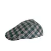 Boina Cuadros Dulce Retro de Diseñador para Mujer, Gorra de Pico Trendy Versátil para Otoño, Gorra de Pico Adelgazante