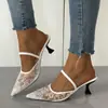 Sandalias de Tacón Alto de Moda Europea y Americana, Puntiagudas, Cómodas, Casuales, Talla Única para Mujer, Novedad Verano 2026, Tallas Grandes