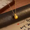 Colar de Diamante Bola Bing Moda Feminina Novo Pingente Redondo Bola Chinesa Corrente de Clavícula Elegante Luxo Leve Corrente de Colar Versátil