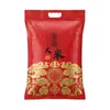 Bolsa de Arroz Portátil Grado Alimenticio Engrosada Material Nuevo Sellado Octagonal Auto-parante Ventana Transparente Sellada a Prueba de Humedad Bolsa de Embalaje Personalizable