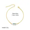 Pulsera Dopamina Esmalte Colorido Oro 18K Capas con Cadena de Acero Inoxidable Joyería de Mano Transfronteriza Europea y Americana Amazon