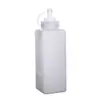 Botella de Plástico para Exprimir Salsa, Botella de Mermelada de Grado Alimenticio, Botella de Exprimir de Calibre Grande, Botella para Puesto de Polvo de Hielo, Botella de Salsa, Uso Comercial para Tiendas de Té de Leche