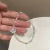 Nova Pulseira de Borboleta Acrílica Colorida com Contas para Mulheres, Design de Nicho de Verão, Pulseira Doce Dopamina Simples e Versátil
