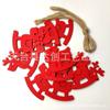 Serie Roja Navideña Colgantes Decorativos Creativos DIY Imagen de Dibujos Animados Artesanías de Madera Colgantes de Viruta de Madera para Disparos