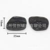Botón de resina trapezoidal de 25 mm Hengchuang de cuatro ojales, botón plano brillante con forma, botón para abrigo y suéter, venta al por mayor