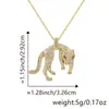 Europa e Estados Unidos nova personalidade hip-hop zircônia de diamante completo pingente de leopardo cruz de cobre banhada a ouro estilo hip-hop transfronteiriço Coringa feminino atacado