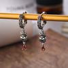 Pendientes Colgantes Vintage Cabeza de Gato Zircón Moda para Mujer Estilo Punk Personalizado Combinación con Todo Pendientes de Alta Gama 2024 Nueva Llegada