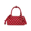 2026 Nova Bolsa Almofada Estilo Coreano Textura Bolinhas Design de Nicho Ombro Cruzado de Mão Versátil Bolsa Almofada