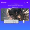 Pad de teclado estilo anime de menina com vendas, tamanho grande, com borda travada e recursos antiderrapantes, adequado para jogos, trabalho de escritório e uso de computador