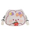 Linda Niña Dibujo Animado Gran Capacidad Un Hombro Cruzado Bolsa de Nailon Chica Suave Gatito Dulce Estudiante Combinable Pequeña Bolsa Redonda
