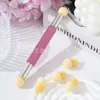 Caneta Esponja Única com Ponta de Esponja Cravejada de Diamantes Transfronteiriça Caneta de Esfumar para Nail Art Dupla Face Caneta Esponja de Esfumar Única 4 Reposições