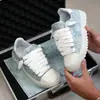 Zapatos Numeris en Stock, Zapatos Casuales Deportivos, Zapatos de Patineta para Hombre, Mocasines de Mezclilla Rasgada con Suela Gruesa para Mujer