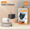 Cargador Rápido de Teléfono Móvil 33W de Doble Puerto USB+Type-C 5V2A Estándar Europeo y Americano Cabezal Inteligente Pd