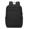 Mochila de negocios multifuncional, gran capacidad, color liso, diseño simple, bolsa para laptop, multifuncional, práctica, resistente al desgaste, bolsa de viaje