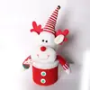 Caixa de presente para boneca de alce, chapéu Lei Feng, boneco de neve, desenho animado, idosos, véspera de Natal, caixa de maçã de malha, pote de doces de Natal