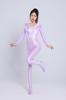 Mono Unisex de Talla Grande Transparente de Alta Elasticidad de Seda Brillante Todo Incluido de Cuerpo Completo Mono Sexy Suave y Brillante