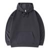 Sudadera con capucha tipo pullover de talla europea 260g, holgada, con hombros caídos, top de manga larga extragrande para otoño e invierno, unisex, color liso
