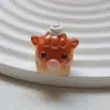 Adornos de Animales del Zodíaco de Resina Tridimensional DIY Pegamento de Crema Zuecos Flor Colgante de Llavero Materiales