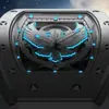 Reloj Marca Bugatti Nuevo Águila Esfera de Zafiro Resistente al Agua Luminoso Tipo Barril Reloj Mecánico Totalmente Automático