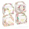 Dd157 Amazon Flores de Agradecimiento Nuestro Amor Tarjeta Blanca Caja Tote de Cartón para Comida y Dulces