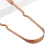 Raspador de Lengua Antibacteriano de Cobre Puro Transfronterizo con Diseño en Forma de U de Alta Dureza y Sin Deformación tras Uso Prolongado, Raspador de Lengua de Cobre con Rebote Automático