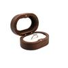Caja de Madera Maciza para Pendientes de Mujer, Anillos, Joyero de Almacenamiento y Regalo, Nogal Negro Exclusivo Transfronterizo para Regalos de Enamorados Logo