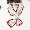 Bufanda Estrecha para Mujer Primavera Otoño Verano Estilo Extranjero Moderna Corea del Sur Versátil Bufanda Decorativa Bufanda de Invierno Estampada Bufanda Estrecha Delgada