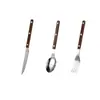 Fasola Utensílios de Mesa para Cozinha Grau Alimentício Aço Inoxidável 304 Faca de Bife Ocidental, Garfo, Colher, Colher de Sobremesa, Garfo, Faca de Manteiga