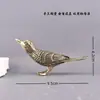 Figura de Ave Urraca de Latón Puro, Pájaro Grande Realista, Artesanía Decorativa Vintage para Escritorio Entrada, Adorno Hecho a Mano, Pieza de Exhibición para Mascota de Té