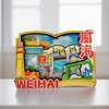 Ciudad Creativa Guochao Imanes de Madera para Refrigerador Pegatinas Magnéticas de Viaje Venta al por Mayor Dibujos Animados Imanes Conmemorativos de Nezha Dominando el Mar