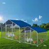 Gallinero de Corral con Pasarela, Jaula para Pollos de Corral, Túnel para Mascotas Lindas, Patos y Gansos, Jaula de Malla para Pollos al Aire Libre, Tubo de Paseo al Aire Libre