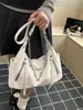 2026 Nueva Bolsa Tote Práctica de Gran Capacidad, Bolso de Mano al Hombro, Textura de Color Sólido, Bolso Retro con Cadena para el Día a Día