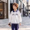 Camisa Polo para Niños Xia Ke Xiong Top Infantil Temporada Primavera y Otoño 2026 Manga Larga Camiseta Bloque de Color Ropa de Otoño
