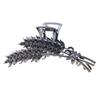 Acessórios de Cabelo Transfronteiriços: Presilha de Tubarão em Liga Preta para Rabo de Cavalo Alto, Penteado Elegante na Nuca, com um Toque de Luxo