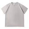Playera de Manga Corta para Hombre de Peso Pesado 230g de Tres Agujas Peinada Ajustada Camiseta Base Casual Versátil de Hombro Caído Moderna