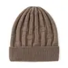 Gorro cálido de cachemira para otoño e invierno, gorro de lana tejido para hombres y mujeres, gorro de lana europeo y americano, gorro frío nuevo transfronterizo