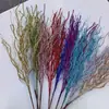 Simulação Cruzada Pó Dourado Barba de Dragão Árvore de Natal Galhos Decorativos Vitrine de Loja Arranjo de Flores Paisagismo Tridente Pó Dourado Barba de Dragão