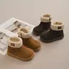 Botas de Moda Nuevas Retro 2026 Birkenstock para Niñas Botas de Nieve para Niñas Niños Medianos y Grandes Felpa Adicional Otoño/Invierno Botas de Algodón Cálidas