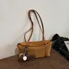 Bolso de axila casual retro otoñal elegante para mujer, estilo europeo y americano, gran capacidad, acabado mate simple, bolso de hombro para ir al trabajo, bolso baguette