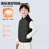 Chaleco Ligero de Plumas para Niños y Niñas 26 Otoño/Invierno Chaqueta Cálida sin Mangas Talla Grande para Niños Mayores Moda Capa Interior Bebé