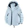 Chaqueta Exterior Estilo Montaña para Mujer, Conjunto Desmontable de Dos Piezas Tres en Uno a Prueba de Viento e Impermeable, Chaqueta de Montañismo Pequeña y Compacta