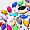 Rinestones Acrílicos Ojo de Caballo de 7*15mm Cosidos a Mano con Agujeros, Brillantes, Material para Manualidades y Accesorios de Ropa, Paquete de Materiales con Agujeros ZZ107