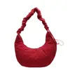 Moda de Invierno Bolsa de Plumas para Mujer 2024 Nuevo Estilo Académico Bolso Dumpling Casual Gran Capacidad Bolso de Hombro Cruzado